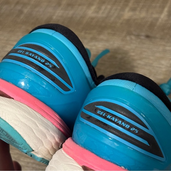 ASICS Gel- Kayano 25 Running Shoes women’s US 7.5 EU 39 Blue Pink Black Athletic - Picture 7 of 8